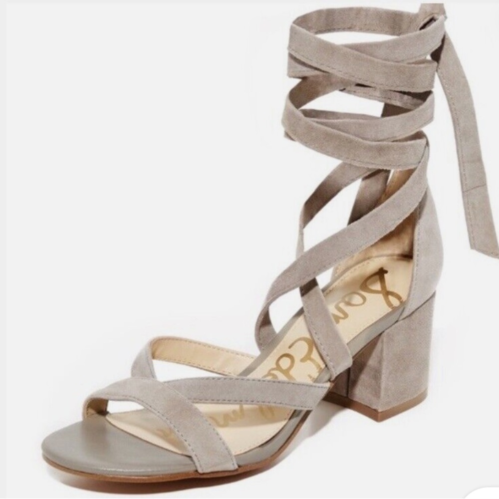 Sam Edelman Women's Gray Block Heel Sandals